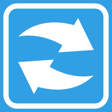 Exchange oklar bir çerçeve içinde simge vektör