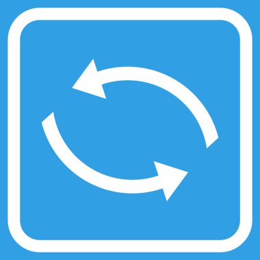 Exchange oklar bir çerçeve içinde simge vektör