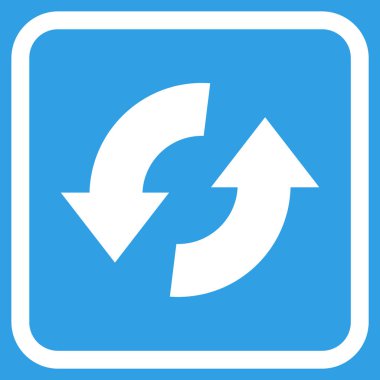 Exchange oklar bir çerçeve içinde simge vektör