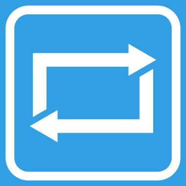 Exchange oklar bir çerçeve içinde simge vektör