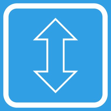 Exchange dikey vektör simgesi bir çerçeve içinde