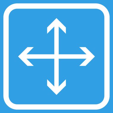 Genişletin okları vektör simgesi bir çerçeve içinde