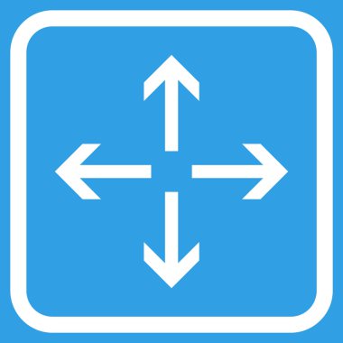 Genişletin okları vektör simgesi bir çerçeve içinde