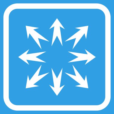 Genişletin okları vektör simgesi bir çerçeve içinde