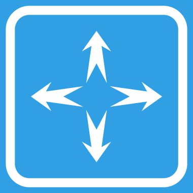 Genişletin okları vektör simgesi bir çerçeve içinde