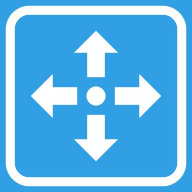 Genişletin okları vektör simgesi bir çerçeve içinde