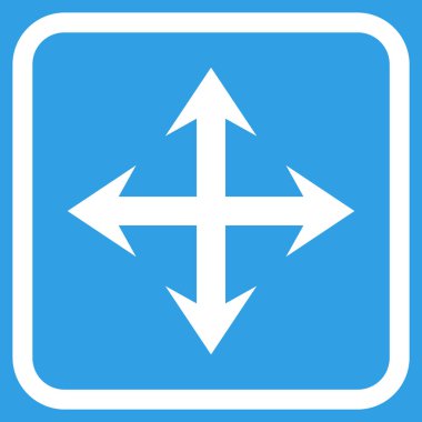 Genişletin okları vektör simgesi bir çerçeve içinde