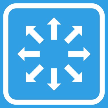 Oklar vektör simgesi bir çerçeve içinde patlayabilir