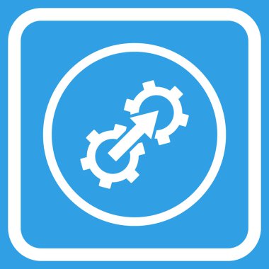 Dişli Tümleştirme vektör simgesi bir çerçeve içinde