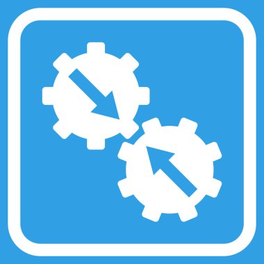 Dişli Tümleştirme vektör simgesi bir çerçeve içinde