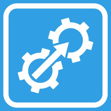 Dişli Tümleştirme vektör simgesi bir çerçeve içinde