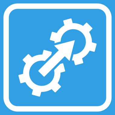 Dişli Tümleştirme vektör simgesi bir çerçeve içinde