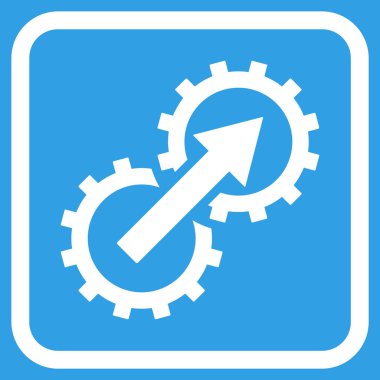 Dişli Tümleştirme vektör simgesi bir çerçeve içinde