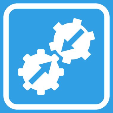 Dişli Tümleştirme vektör simgesi bir çerçeve içinde