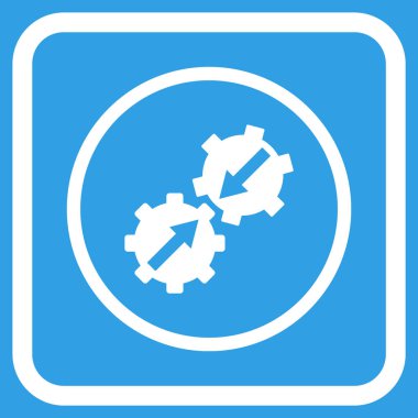 Dişli Tümleştirme vektör simgesi bir çerçeve içinde