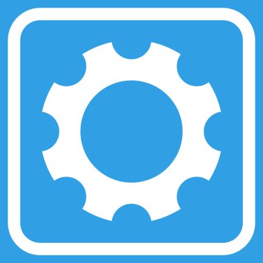 Dişli vektör simgesi bir çerçeve içinde