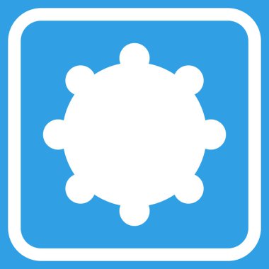 Dişli vektör simgesi bir çerçeve içinde