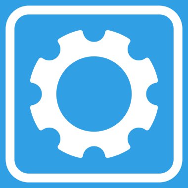 Dişli vektör simgesi bir çerçeve içinde