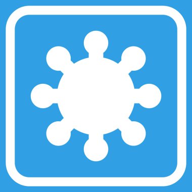 Dişli vektör simgesi bir çerçeve içinde