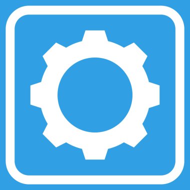 Dişli vektör simgesi bir çerçeve içinde