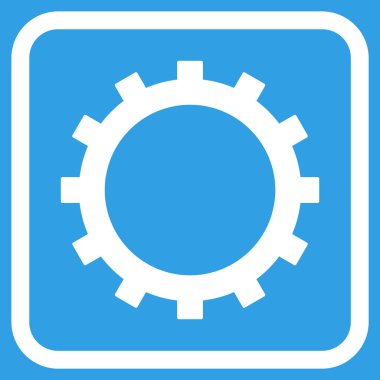 Dişli vektör simgesi bir çerçeve içinde