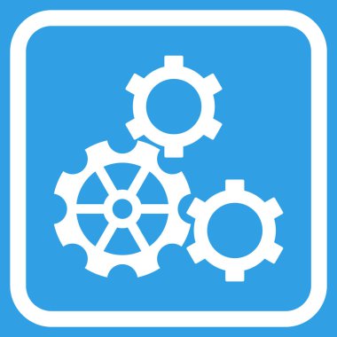Gears'ı vektör simgesi bir çerçeve içinde
