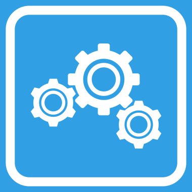 Gears'ı vektör simgesi bir çerçeve içinde