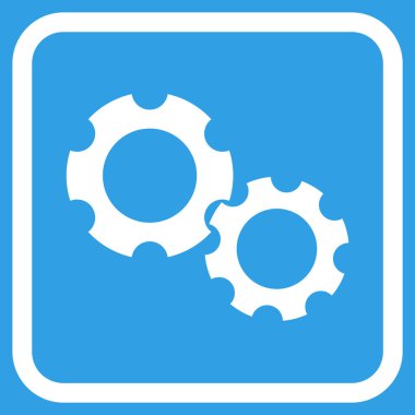 Gears'ı vektör simgesi bir çerçeve içinde