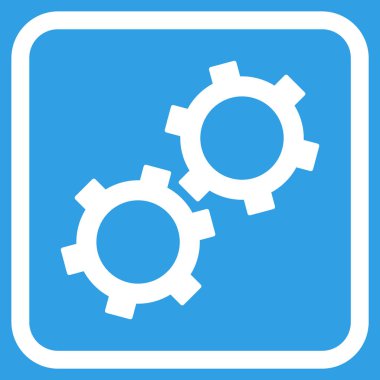 Gears'ı vektör simgesi bir çerçeve içinde