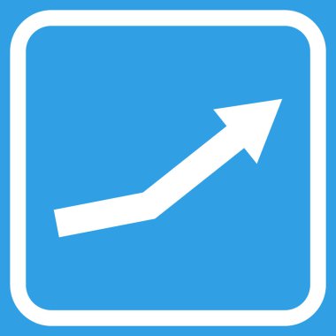 Büyüme trendi vektör simgesi bir çerçeve içinde