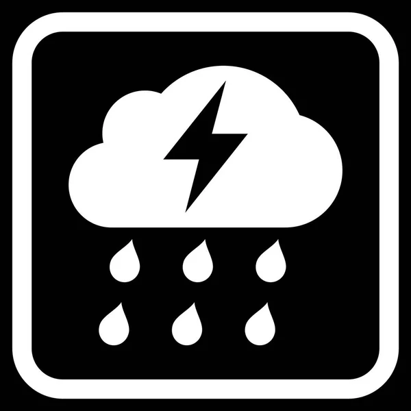 Thunderstorm Vector Icon In a Frame
