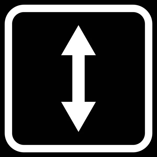 Vertikales Flip-Vektor-Symbol in einem Rahmen — Stockvektor