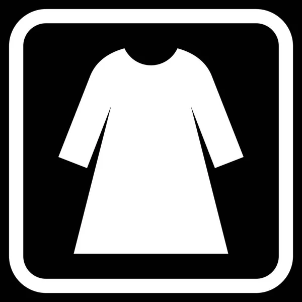 フレームの女性ドレス ベクトル アイコン — ストックベクタ