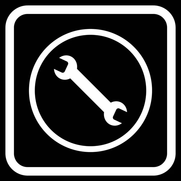 Wrench Vector Icon In a Frame — Stock Vector