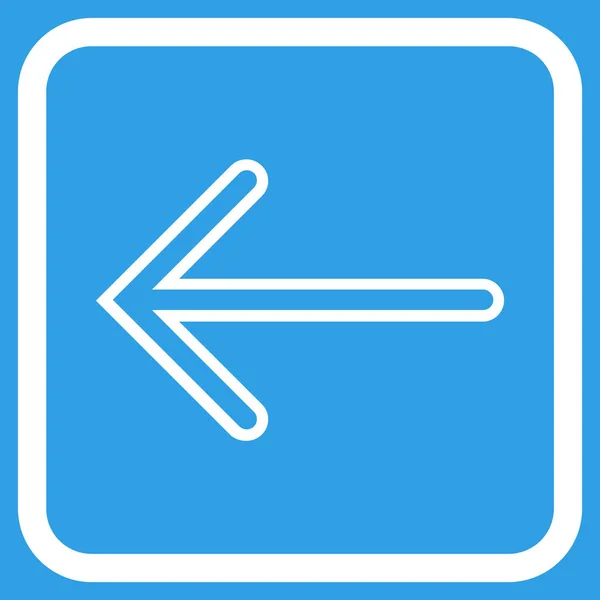 Nyíl balra vektor ikonjára a keretben — Stock Vector