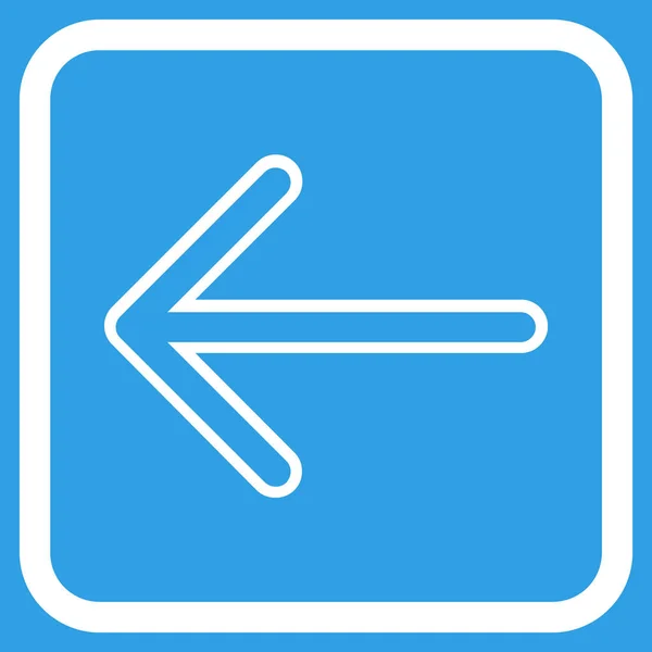 Ícone do vetor esquerdo de seta em um quadro —  Vetores de Stock