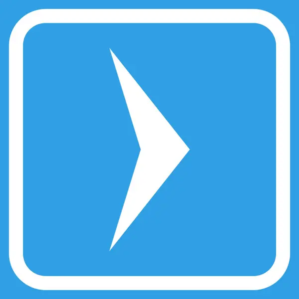 Arrowhead Right Vector Icon In a Frame — Stock Vector