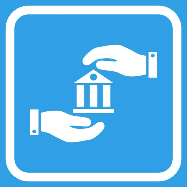 Vector pictogram van de dienst van de Bank In een Frame — Stockvector