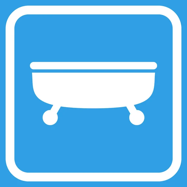 Bañera Vector icono en un marco — Vector de stock