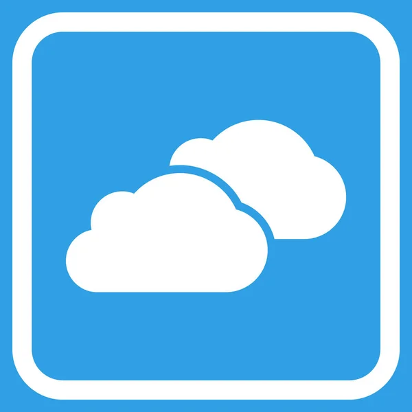 Wolken-Vektor-Symbol in einem Rahmen — Stockvektor