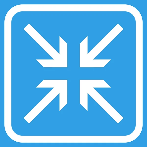 Collide Arrows Vector Icon In a Frame — Stock Vector