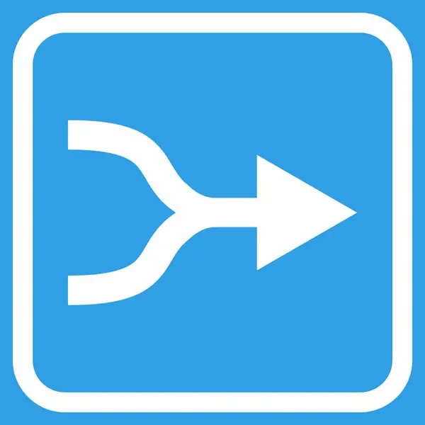 Combinar flecha derecha Vector icono en un marco — Vector de stock
