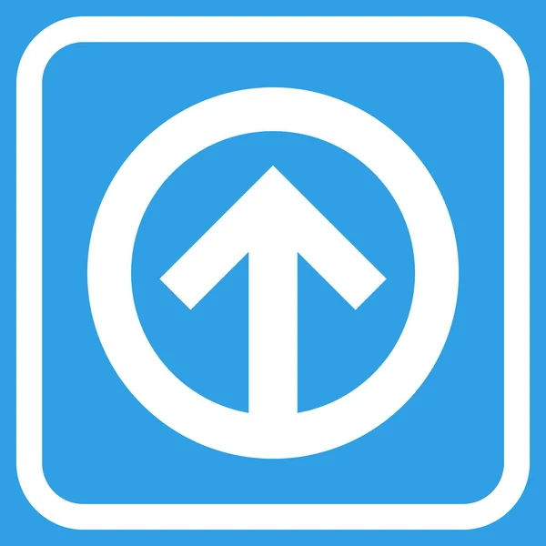 Direção acima do ícone do vetor em um quadro — Vetor de Stock