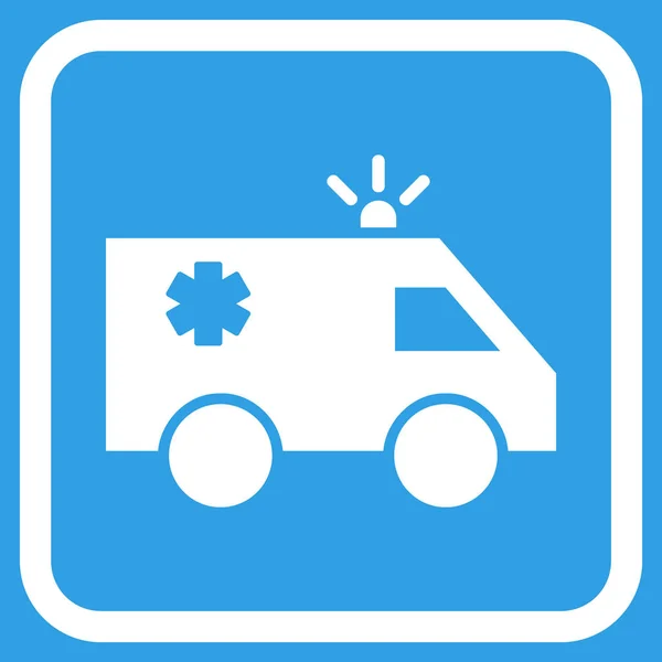 Emergency auto Vector Icon In een Frame — Stockvector