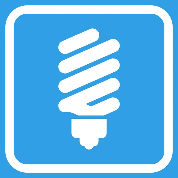 Leuchtstofflampen-Vektorsymbol in einem Rahmen — Stockvektor