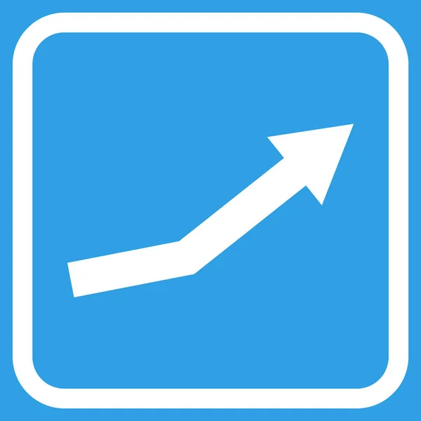 Tendance de croissance Icône vectorielle dans un cadre — Image vectorielle