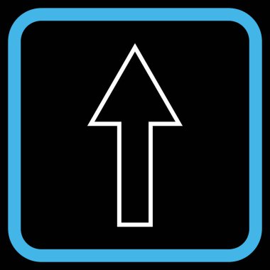 Vektör simgesi bir çerçeve içinde yukarı ok