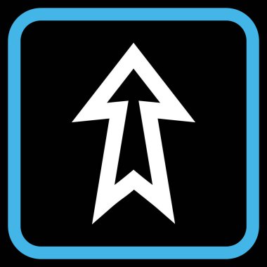 Vektör simgesi bir çerçeve içinde yukarı ok