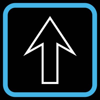 Vektör simgesi bir çerçeve içinde yukarı ok