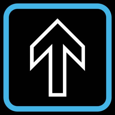 Vektör simgesi bir çerçeve içinde yukarı ok